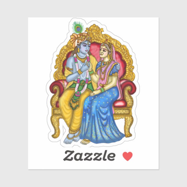 Radha Krishna Button (Sheet)