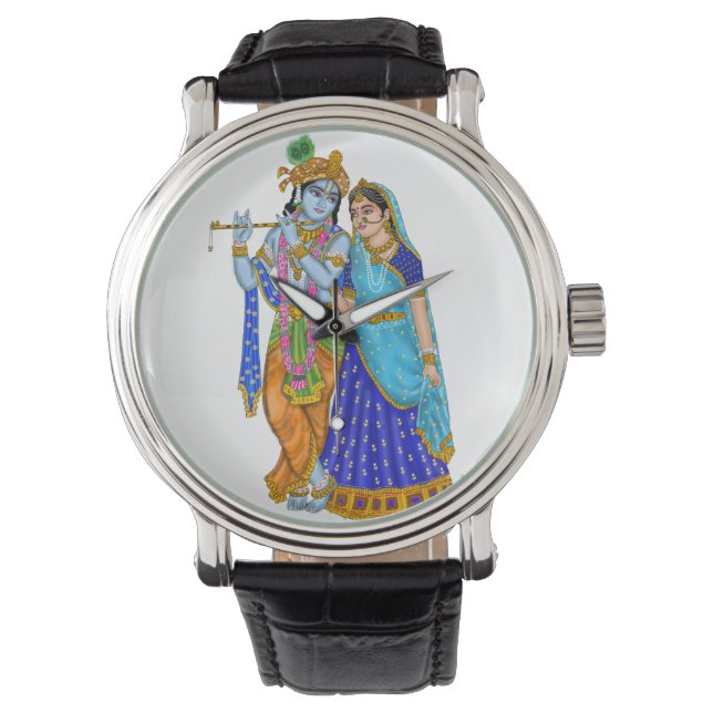 Radha Krishna Clock Watch (Front)