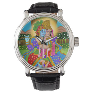 Radha Krishna Clock Watch