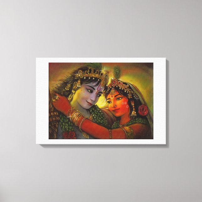 RADHA KRISHNA HINDU GODS CANVAS PRINT (Front)