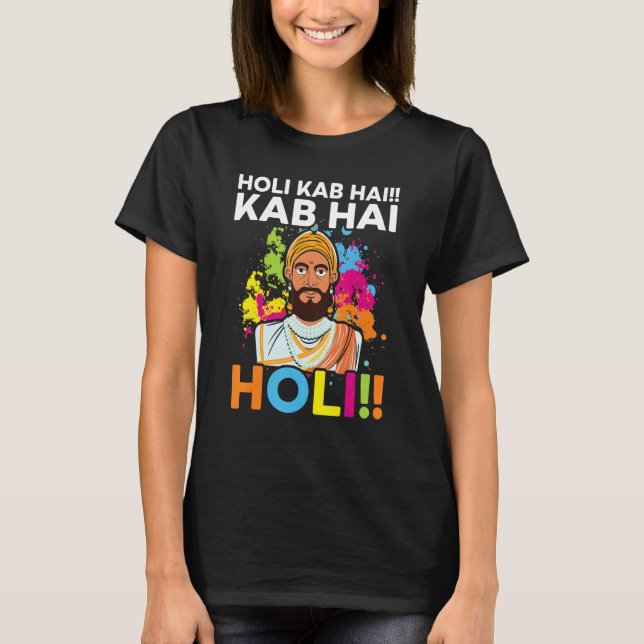 Radha Krishna Hinduism Hindu Buddhist Holi Festiva T-Shirt (Front)