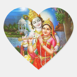 RADHA Krishna - in my Heart Collection Heart Sticker