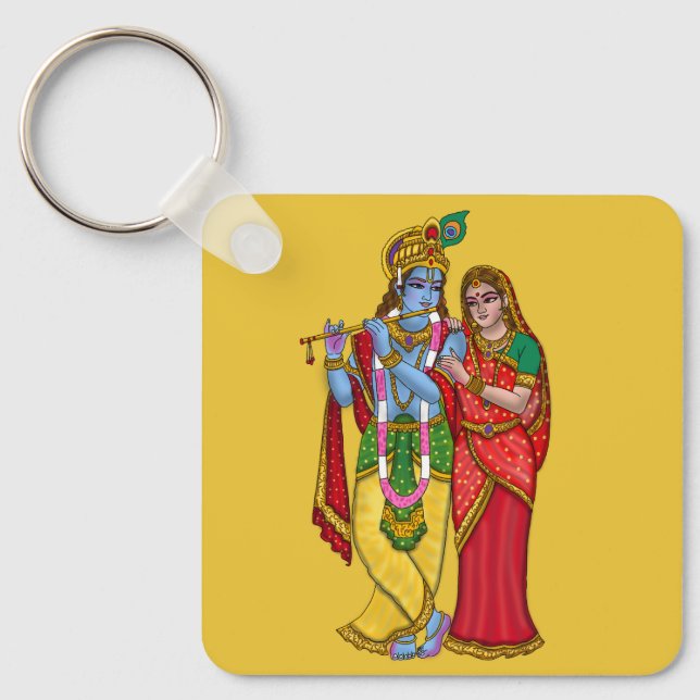 Radha Krishna Keychain (Front)