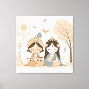 Radha Krishna Mandala Wall Art 