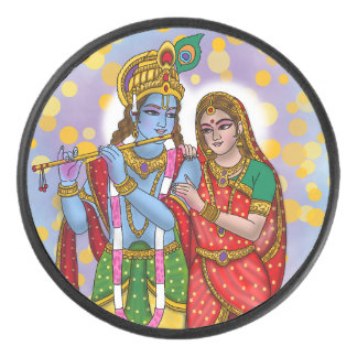 Radha Krishna Mouse Pad Hockey Puck
