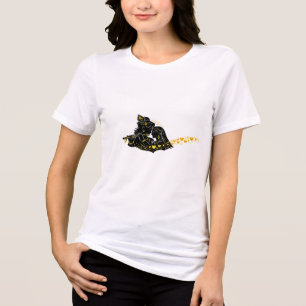Radha Krishna Silhouette Devotional Love T-Shirt Tri-Blend Shirt