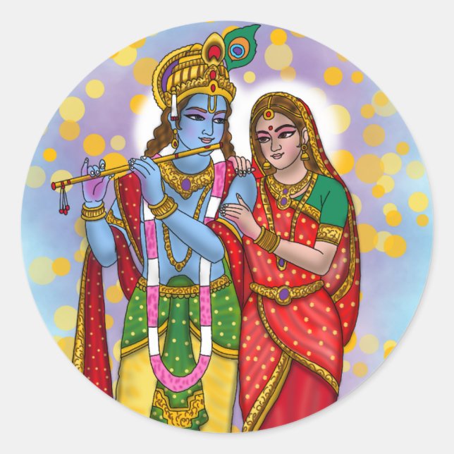 Radha Krishna Sticker (Front)