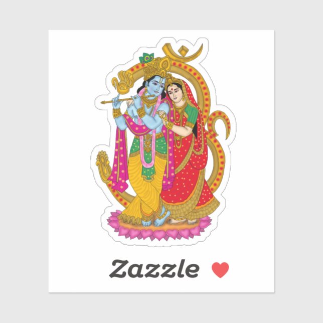 Radha Krishna Sticker (Sheet)