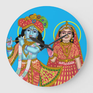 Radha Krishna Wall Clock