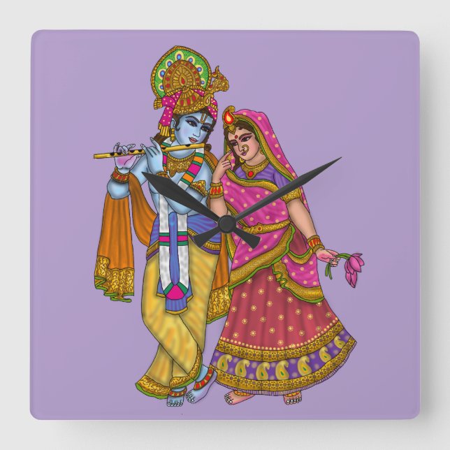 Radha Krishna Wall Clock (Front)