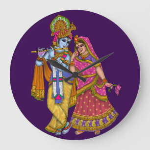 Radha Krishna Wall Clock