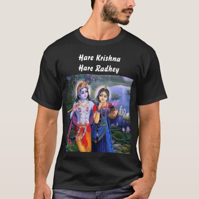 Radhey Krishna Hare Krishna  T-Shirt (Front)