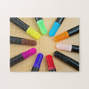 Radial Arrangement of Art Pens Jigsaw Puzzle