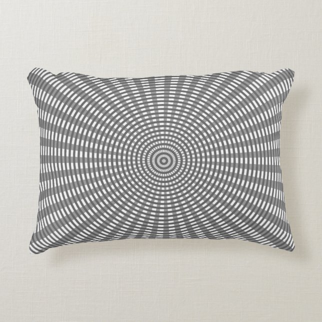 Radial Circular Weaving Pattern - Silver Decorative Cushion (Front)