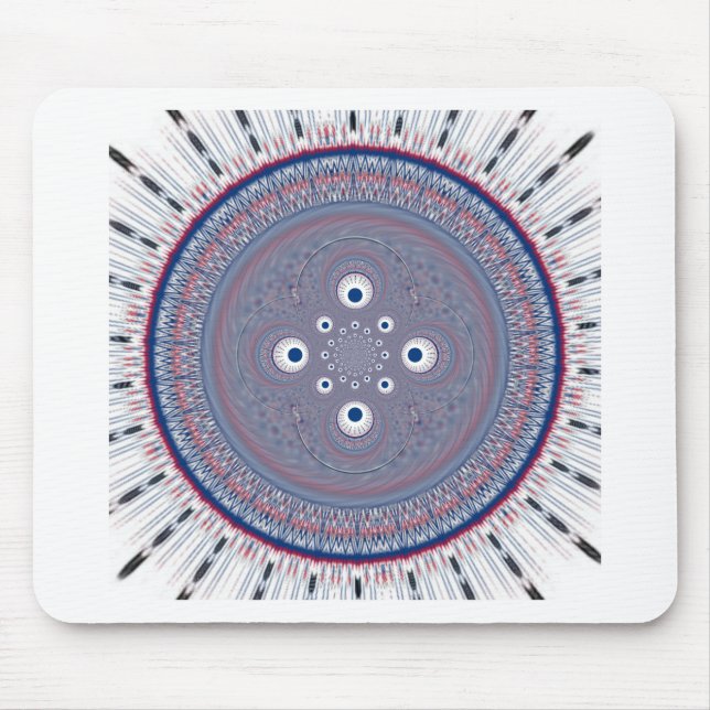 Radial Design Art Print Mouse Mat (Front)