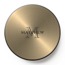 Radial Gold Metallic Monogrammed