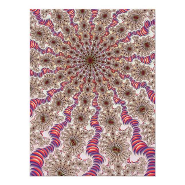 Radial Mandelbrot Fractal Poster (Front)