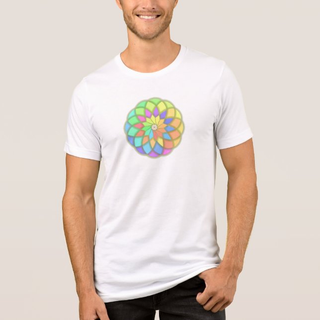 Radial Petal Geometric Design Tri-Blend Shirt (Front)