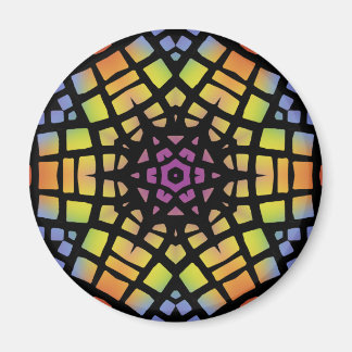 Radial Stained Glass Pattern: Magnet