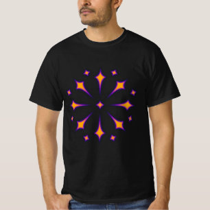 Radial Stars Pattern Cosmic Star T-Shirt
