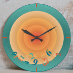 Radial Sun Retro Large Clock<br><div class="desc">Radial Sun Retro</div>