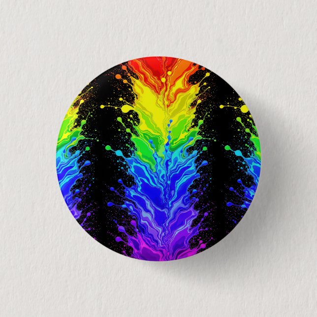 “Radiance” – An Abstract Pride Pattern  3 Cm Round Badge (Front)