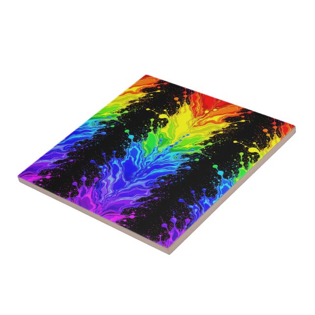 “Radiance” – An Abstract Pride Pattern  Tile (Side)