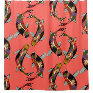 radiance koi shower curtain