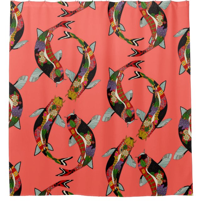 radiance koi shower curtain (Front)