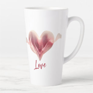 Radiant Abstract Heart of Love Latte Mug