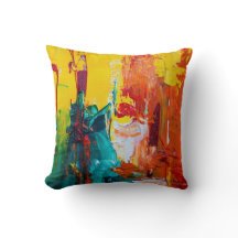 Radiant Abstract Throw Pillows