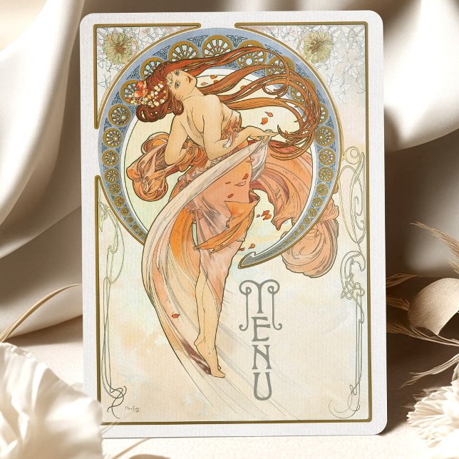 Radiant Art Nouveau Wedding Menu Card (Creator Uploaded)