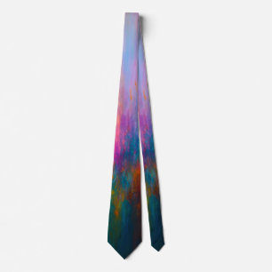 Radiant Ascent - Abstract Drips Tie