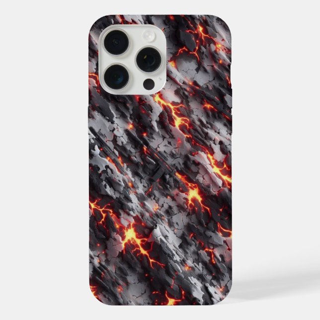 Radiant Ashes Camo, Fiery Explosion iPhone Case (Back)