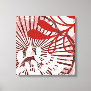 Radiant Bloom – Abstract Botanical Geometry Art Canvas Print