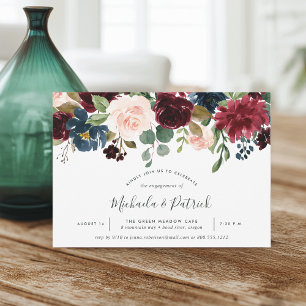 Radiant Bloom Engagement Party Invitation