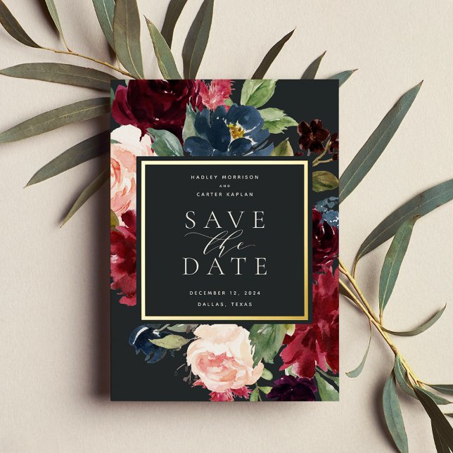 Radiant Bloom Foil Save the Date Card (Creator Uploaded)