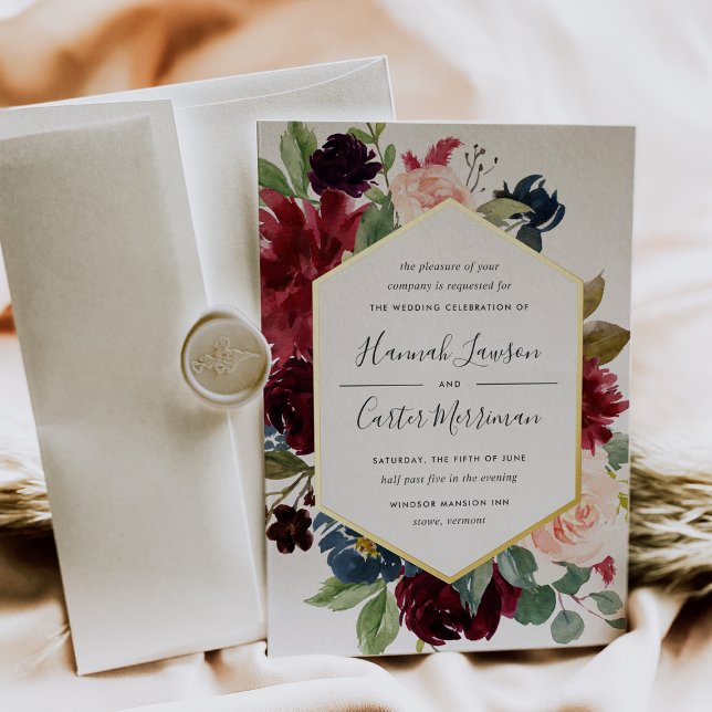 Radiant Bloom Geometric Floral Frame Wedding (Creator Uploaded)