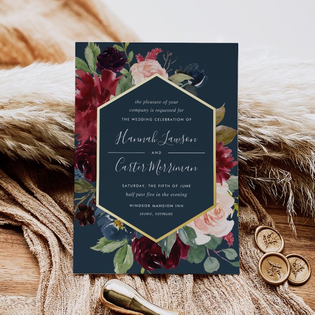 Radiant Bloom Geometric Floral Frame Wedding (Creator Uploaded)