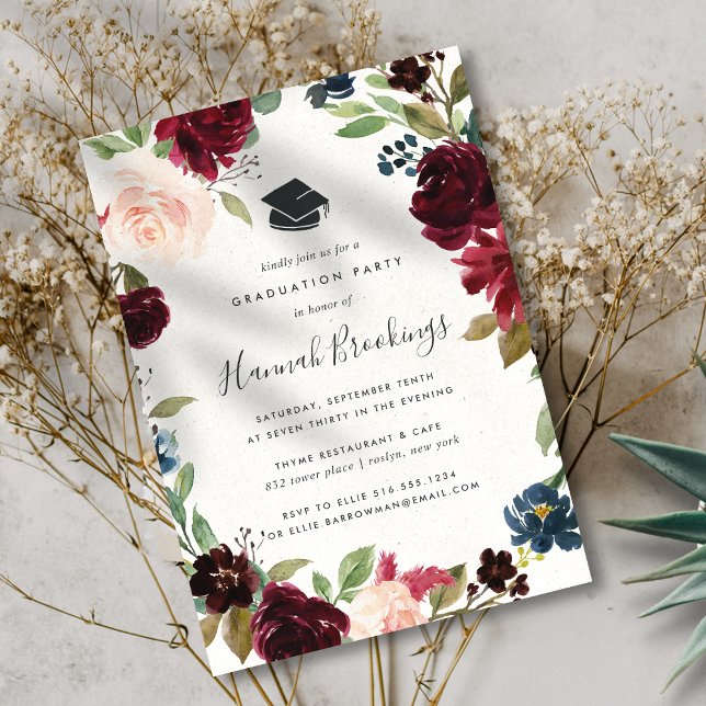 Radiant Bloom Graduation Party Invitation (Creator Uploaded)