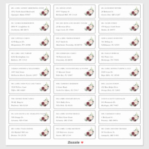 Radiant Bloom   Individual Guest Address Labels