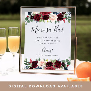 Radiant Bloom Mimosa Bar Sign