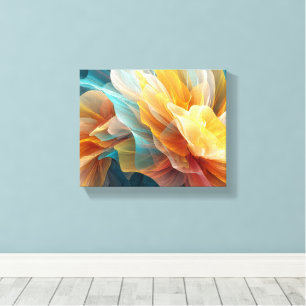 Radiant Bloom of Ethereal Petals in Light Canvas Print