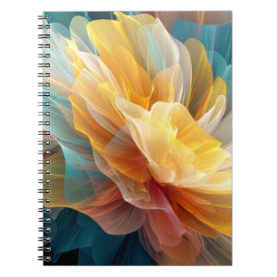 Radiant Bloom of Ethereal Petals in Light Notebook