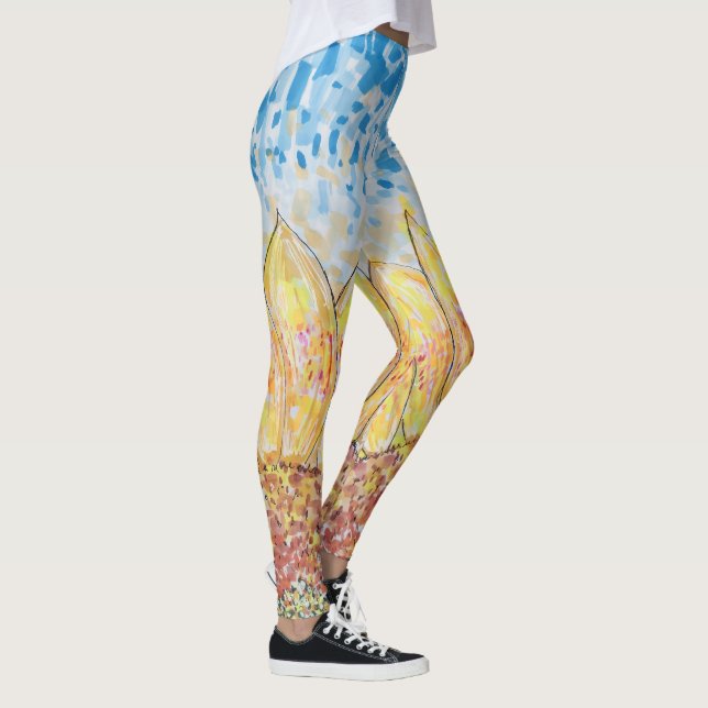 Radiant Bloom Sunflower Leggings (Right)