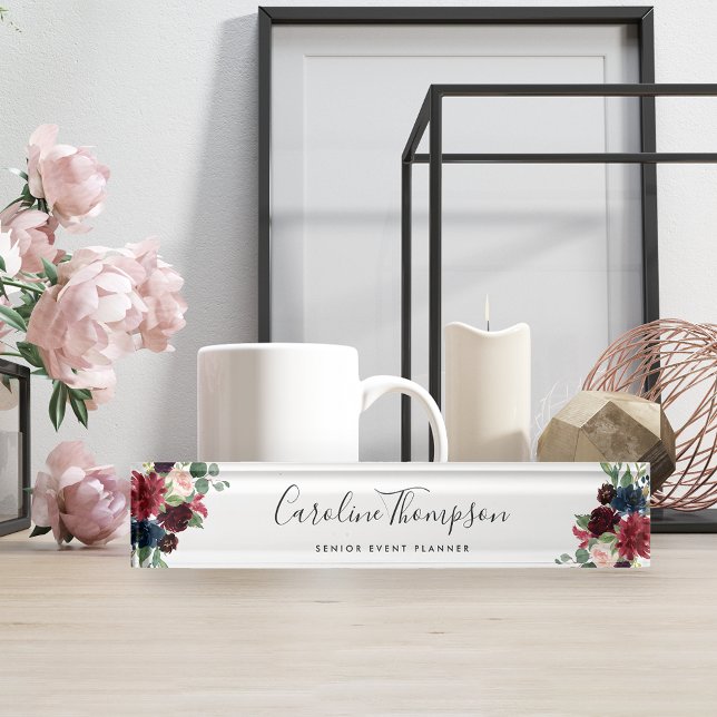 Radiant Bloom | Watercolor Floral Nameplate (Creator Uploaded)