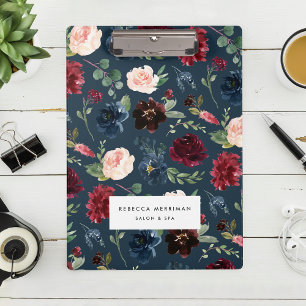 Radiant Bloom Watercolor Floral Personalised Clipboard