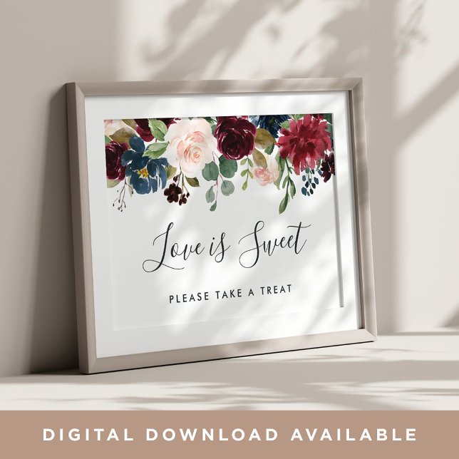 Radiant Bloom Wedding Dessert Bar Sign (Creator Uploaded)