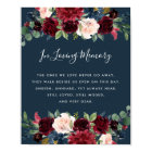 Radiant Bloom Wedding Memorial Sign | Navy