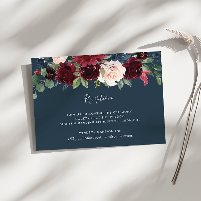 Radiant Bloom Wedding Reception Enclosure Card (Creator Uploaded)
